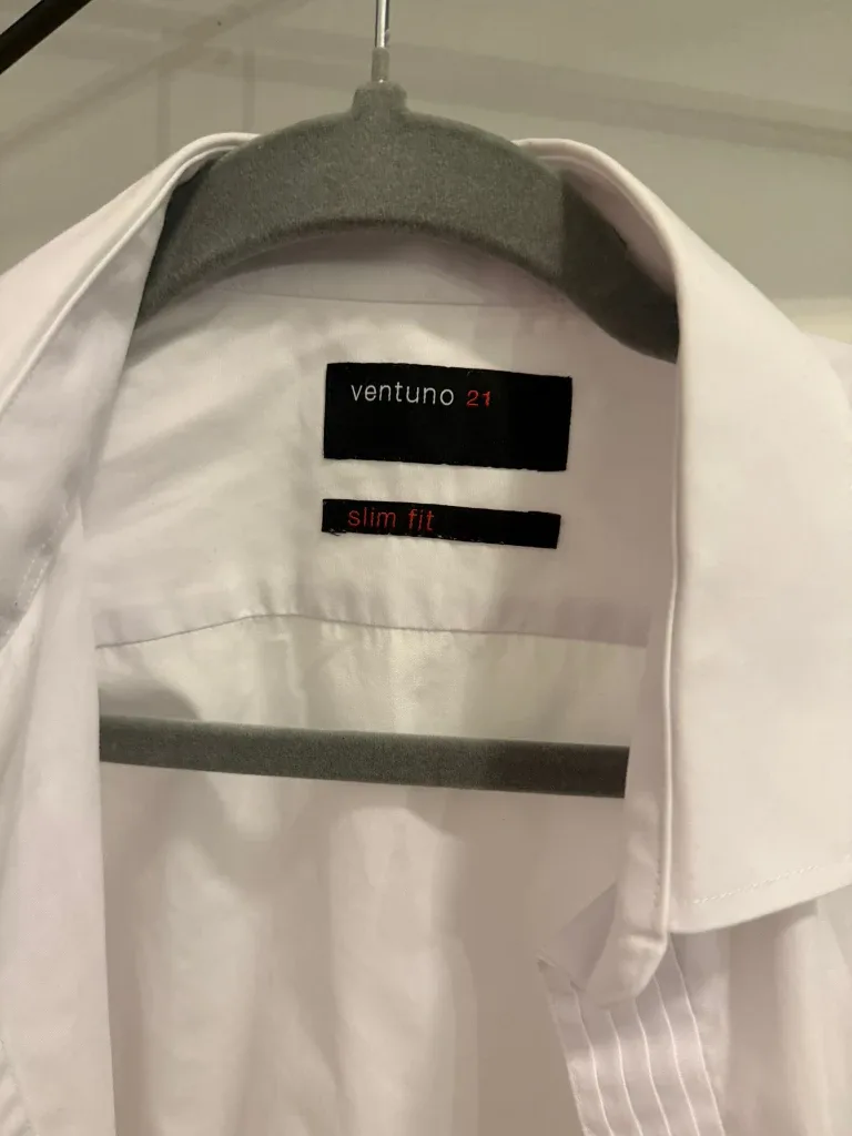 Ventuno Slim Fit White Shirt Size 38 image indicator(2)