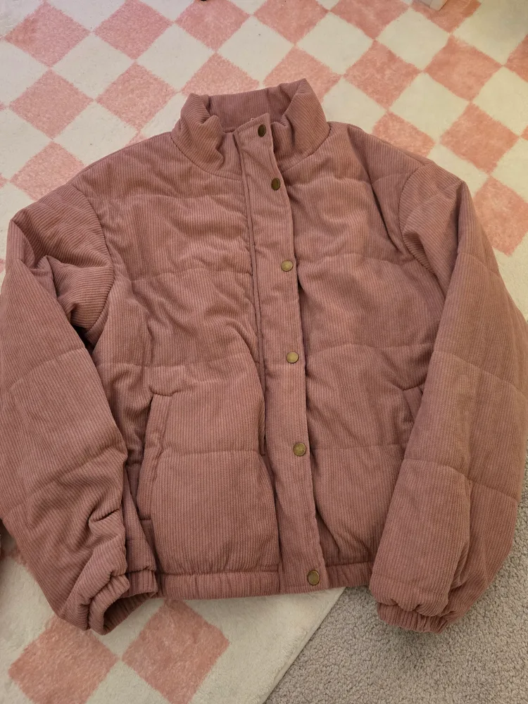 Pink Corduroy Puffer Jacket Size Womens S-M