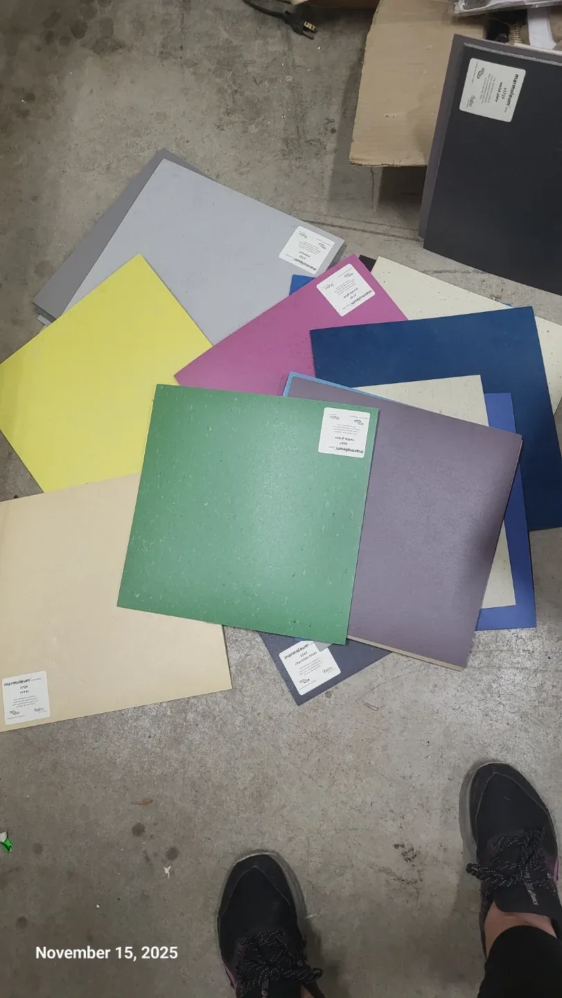 🥕 FREE Marmoleum 12x12 tiles...ECO friendly, natural product.