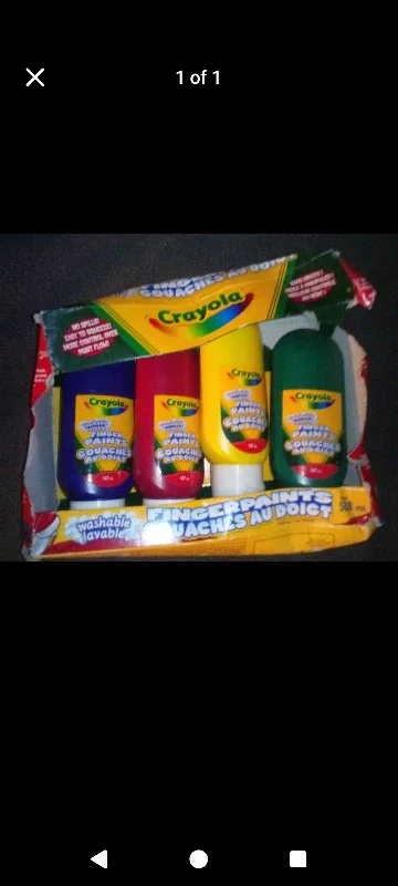 Crayola Washable Finger Paints 4 Pack