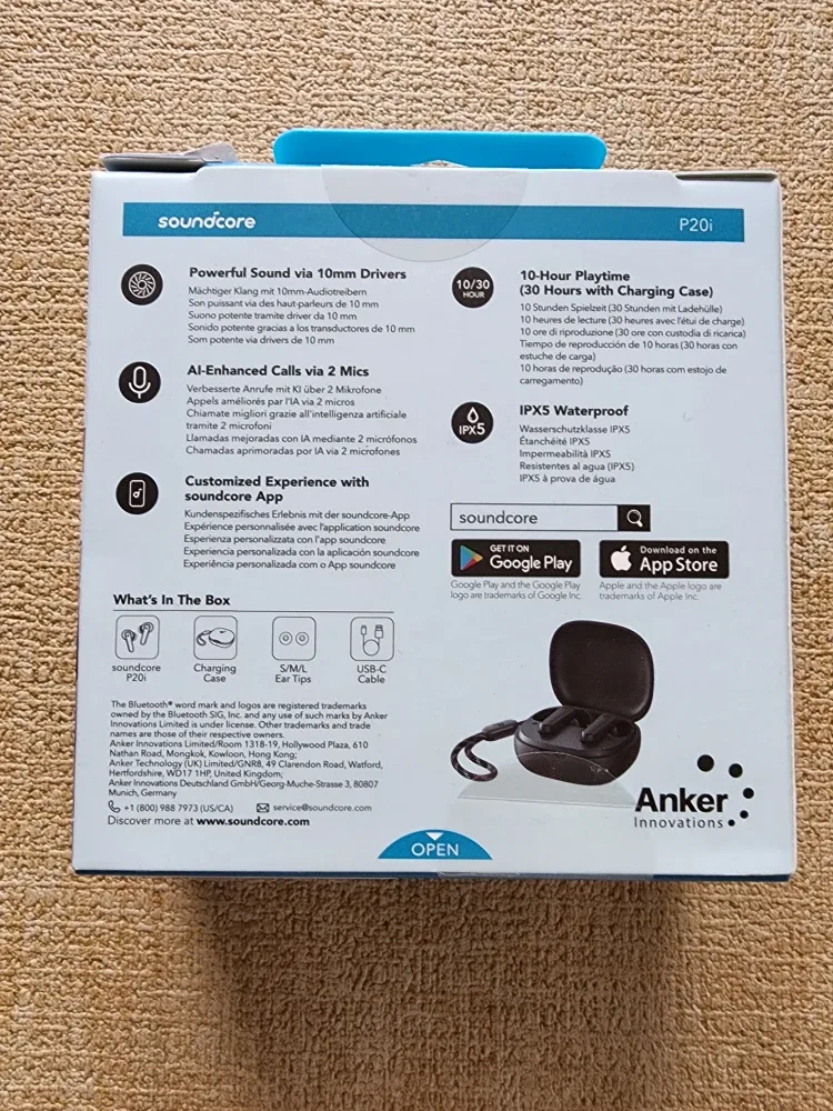 Sealed brand New Soundcore by Anker P20i Wireless Earbuds image indicator(2)