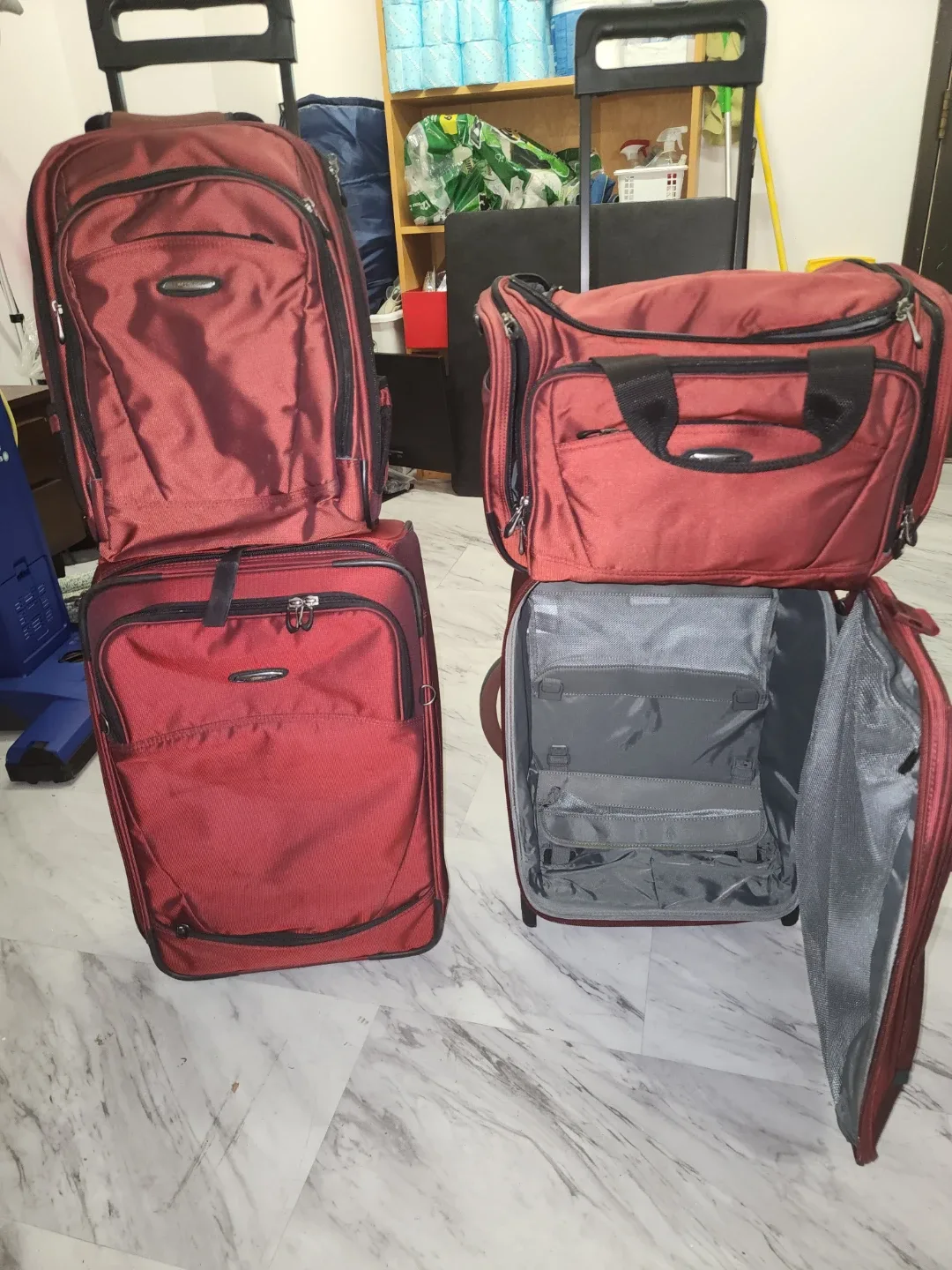 Red Luggage Set
