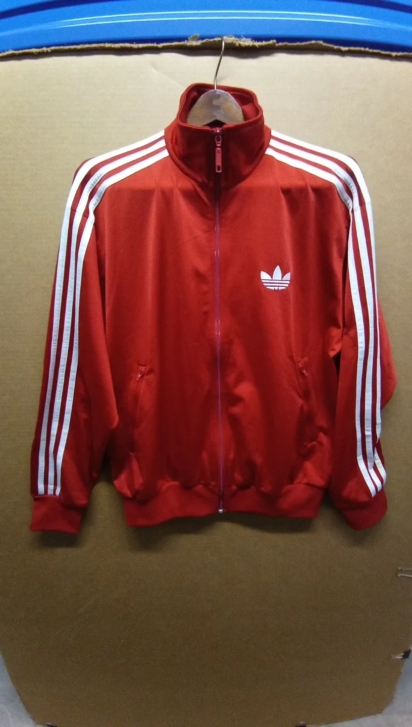 Adidas Red Track Jacket Size L thumbnail