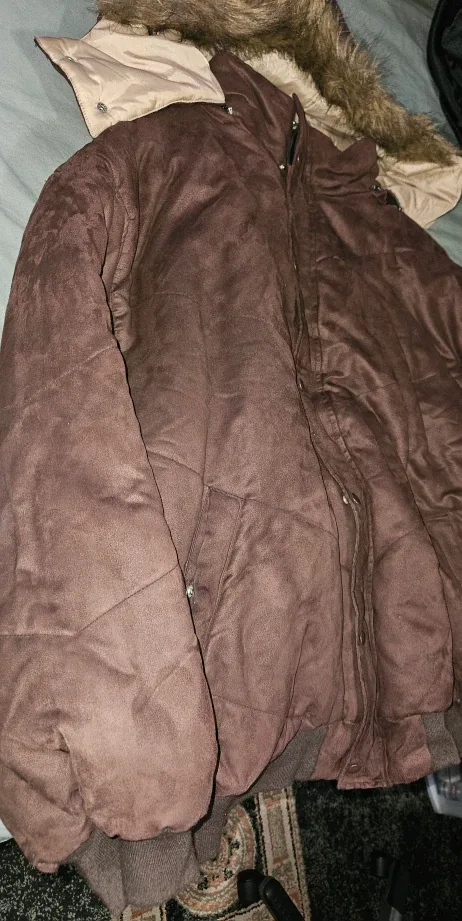 Brown Winter Puffer Jacket with Hood XXL image indicator(2)