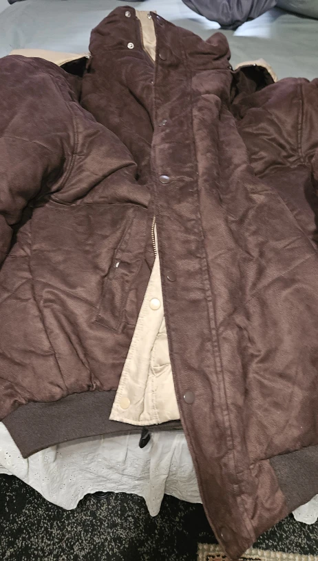 Brown Winter Puffer Jacket with Hood XXL - photo 4