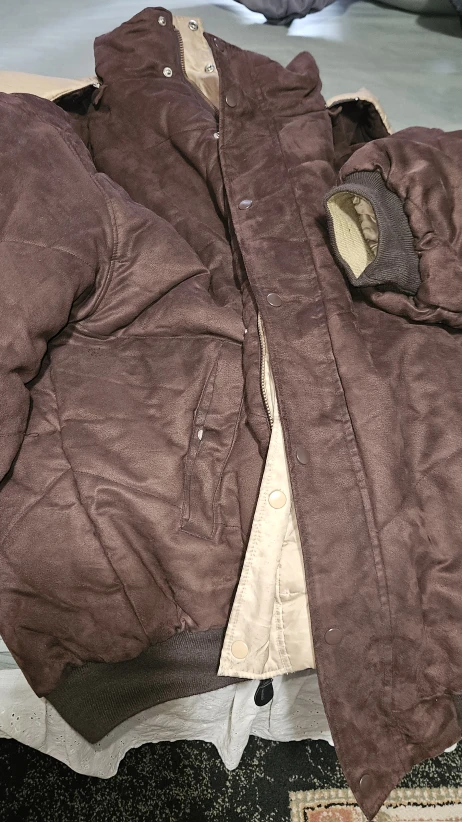 Brown Winter Puffer Jacket with Hood XXL - photo 5