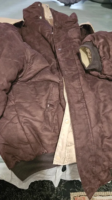 Brown Winter Puffer Jacket with Hood XXL image indicator(5)