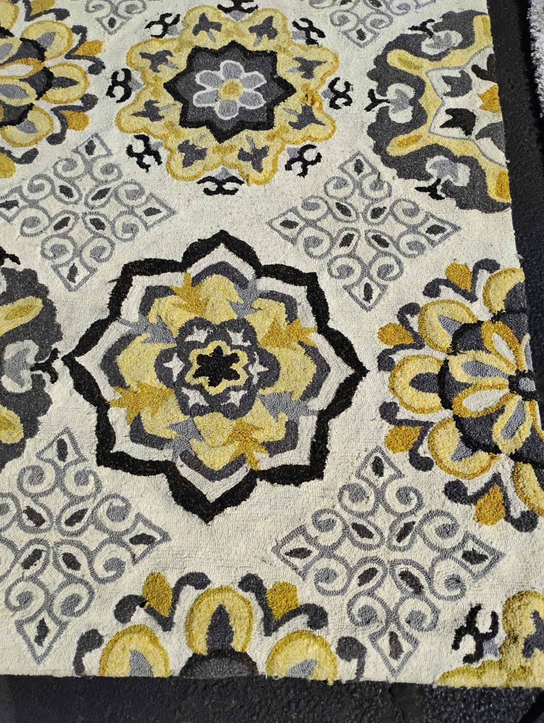 Floral Area Rug - Yellow, Gray, & Cream image indicator(2)