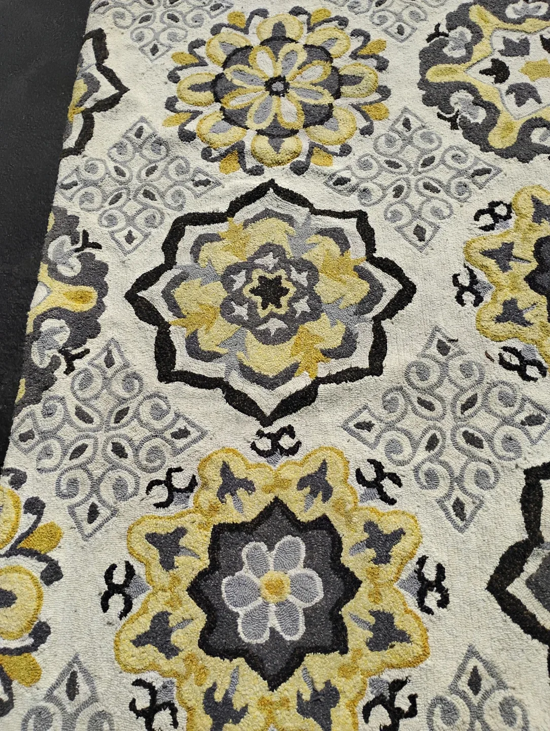 Floral Area Rug - Yellow, Gray, & Cream image indicator(4)