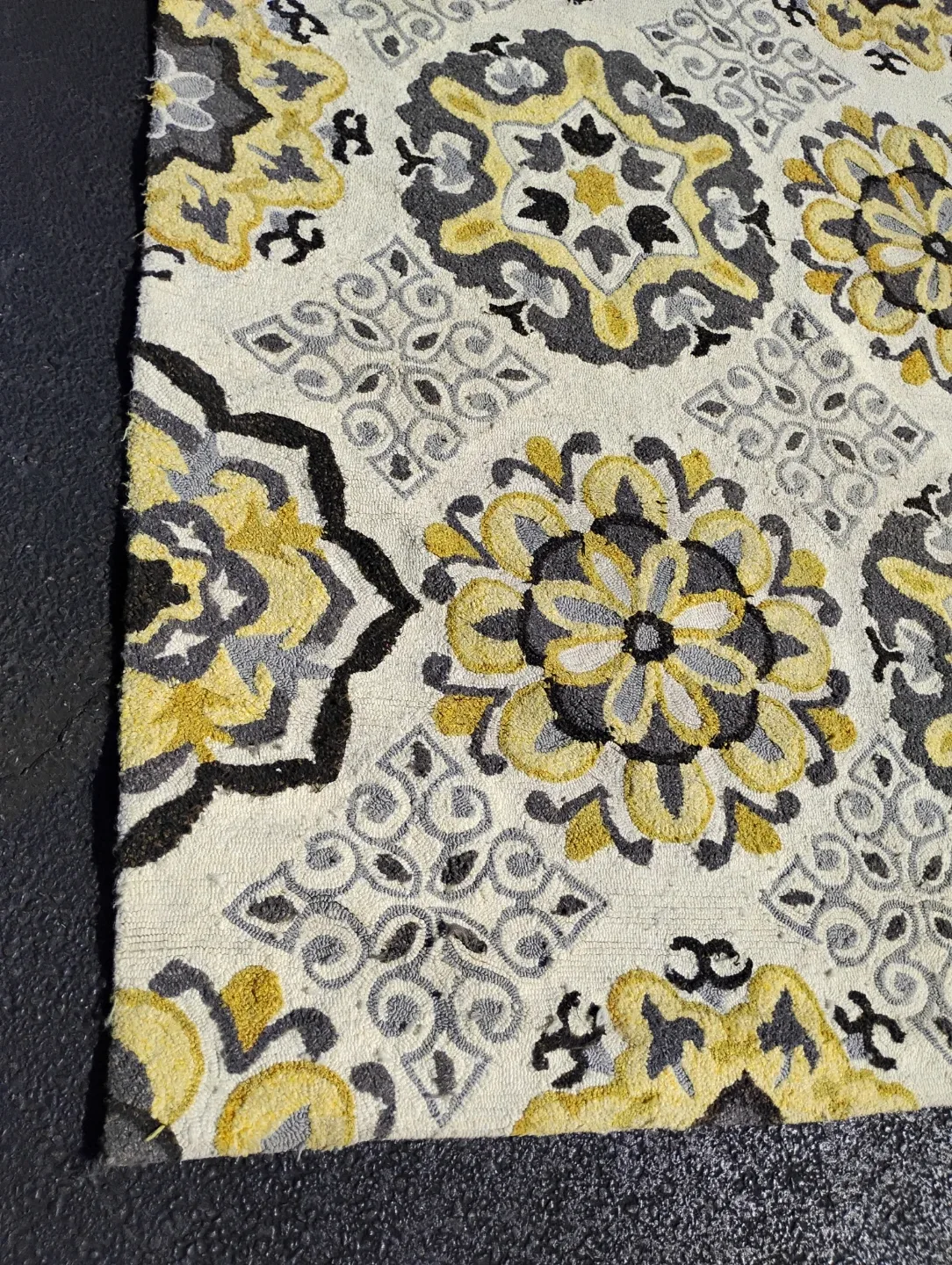 Floral Area Rug - Yellow, Gray, & Cream image indicator(5)