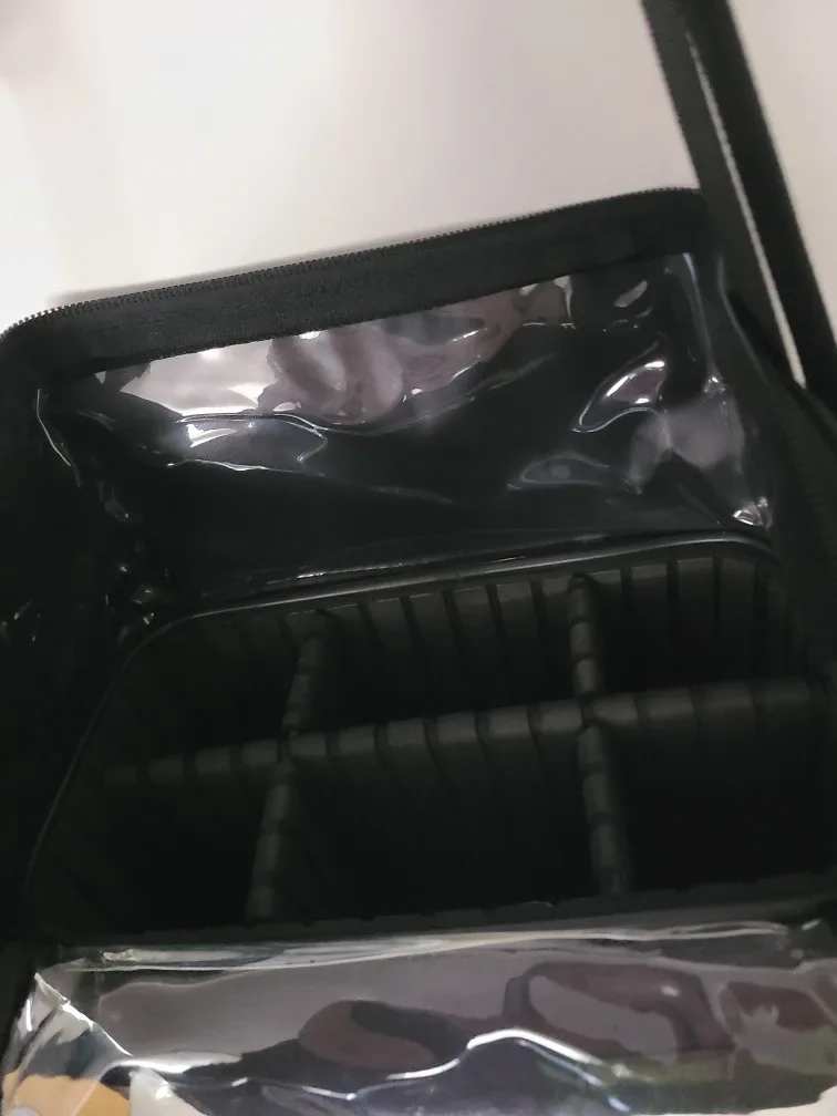 Black Makeup/Cosmetic Bag with Clear Top image indicator(5)