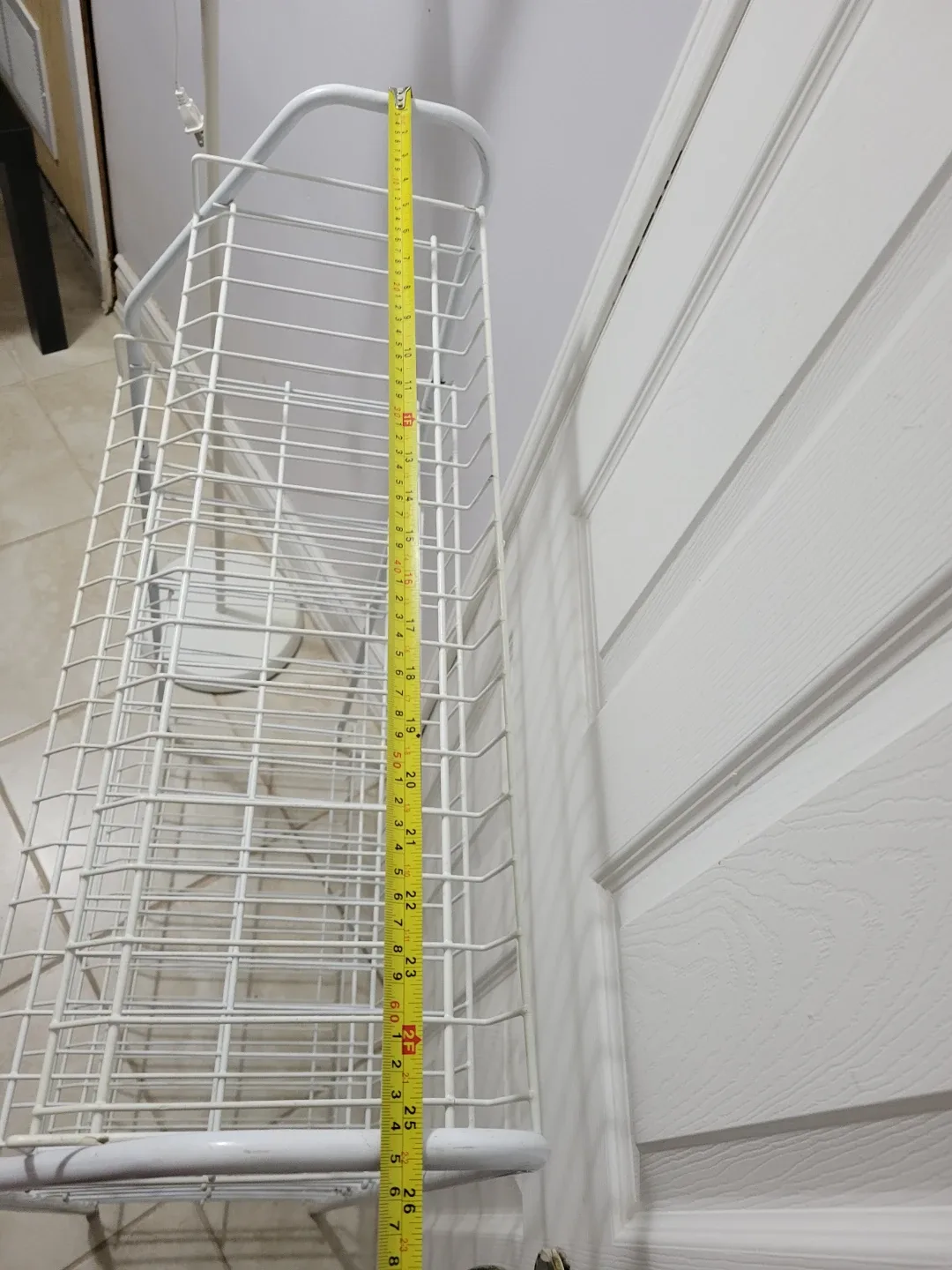 White Metal Wire Shoe Rack image indicator(3)