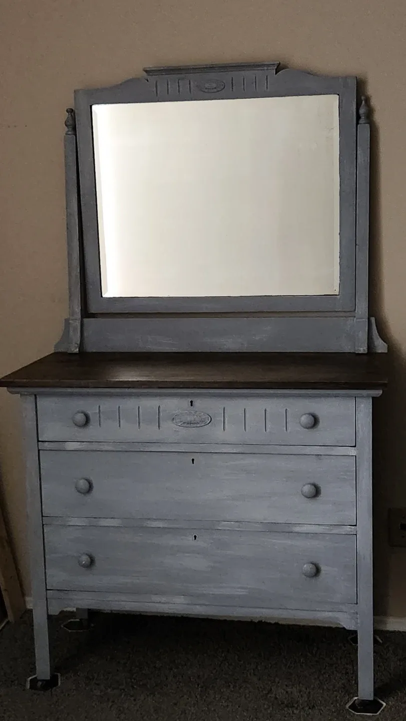 Antique Dresser with Mirror