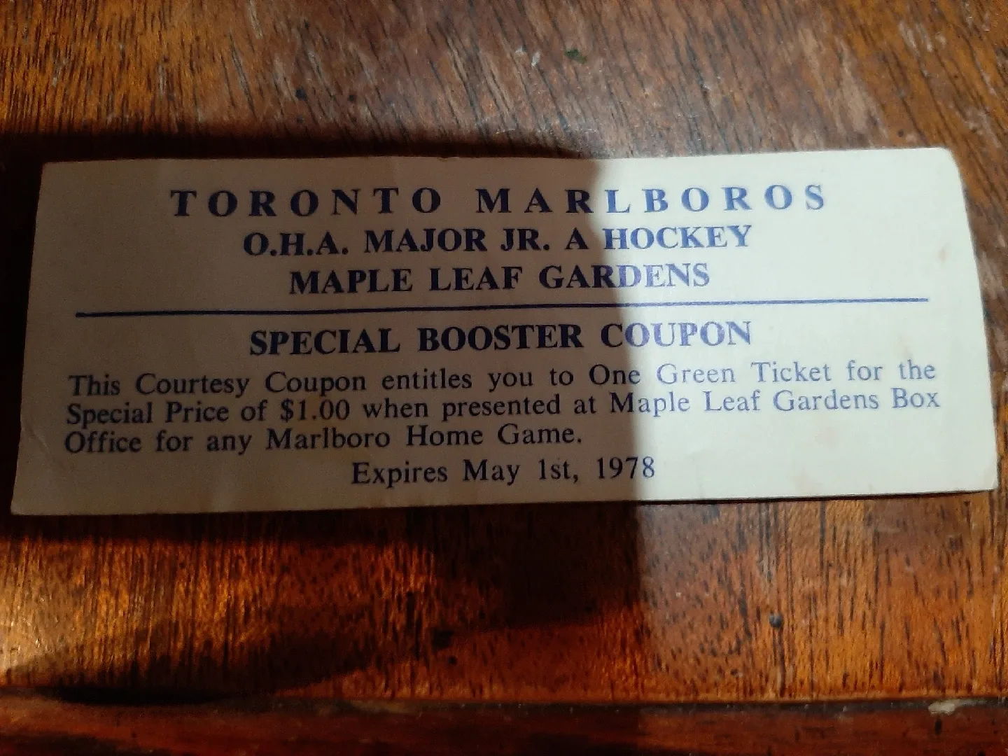 Toronto Marlboros Hockey Coupon image indicator(2)