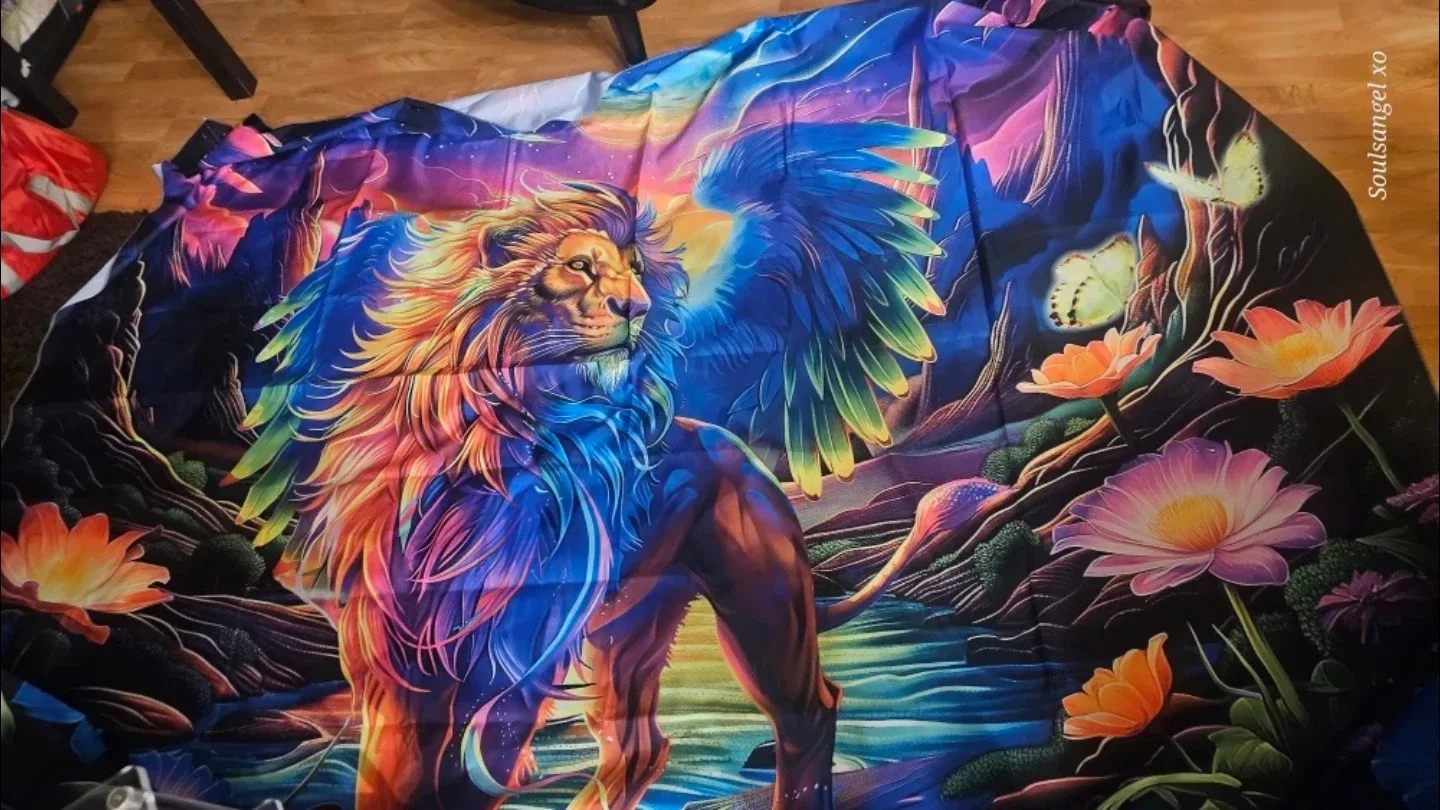 Lion & Wing Tapestry Wall Hanging