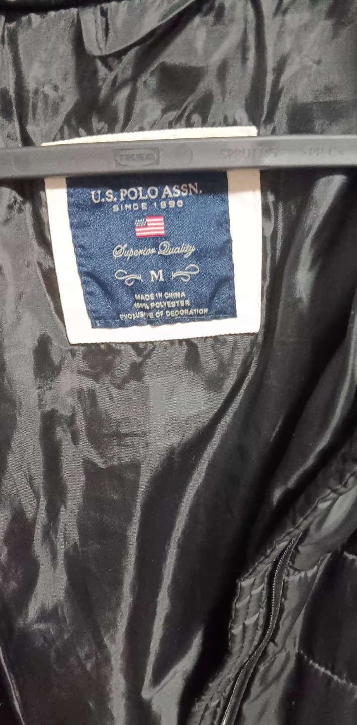 U.S. POLO ASSN. Black Puffer Jacket - Size M - photo 2