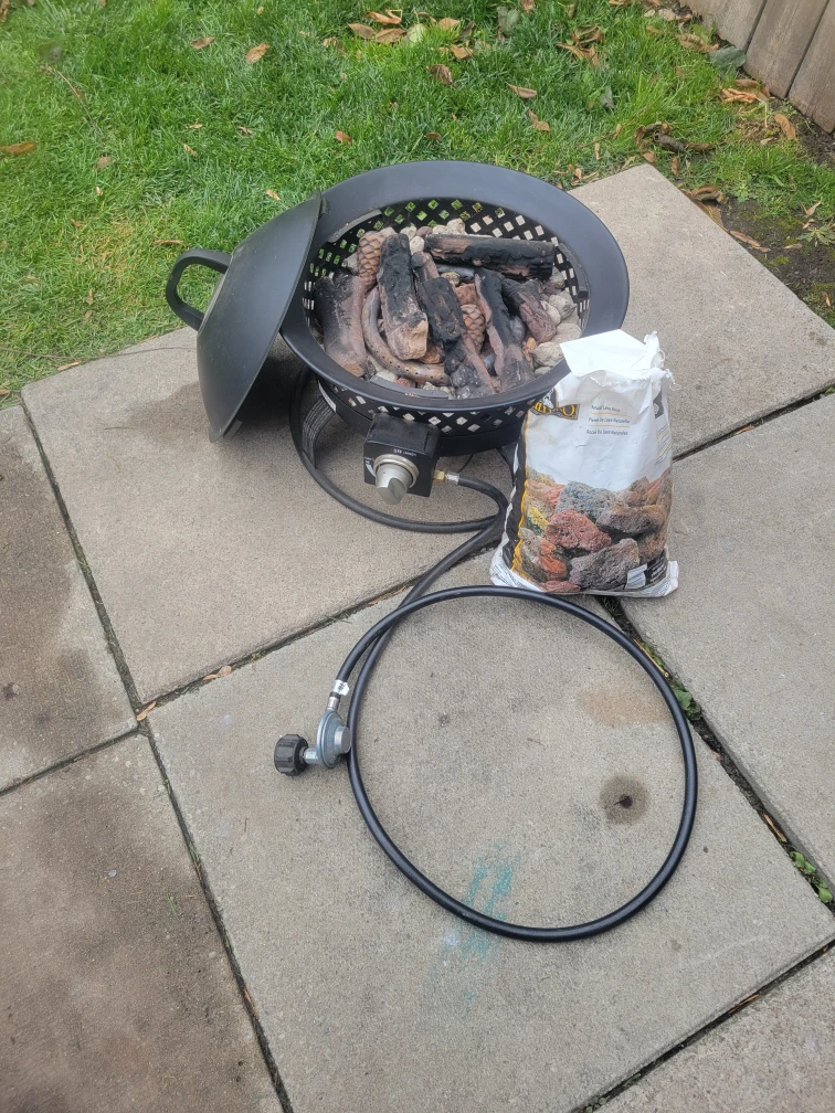 Fire Pit with Lava Rock