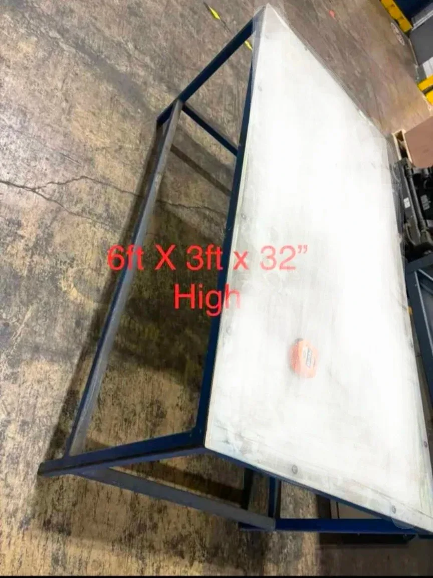 6ft x 3ft x 32" High Steel Workbench