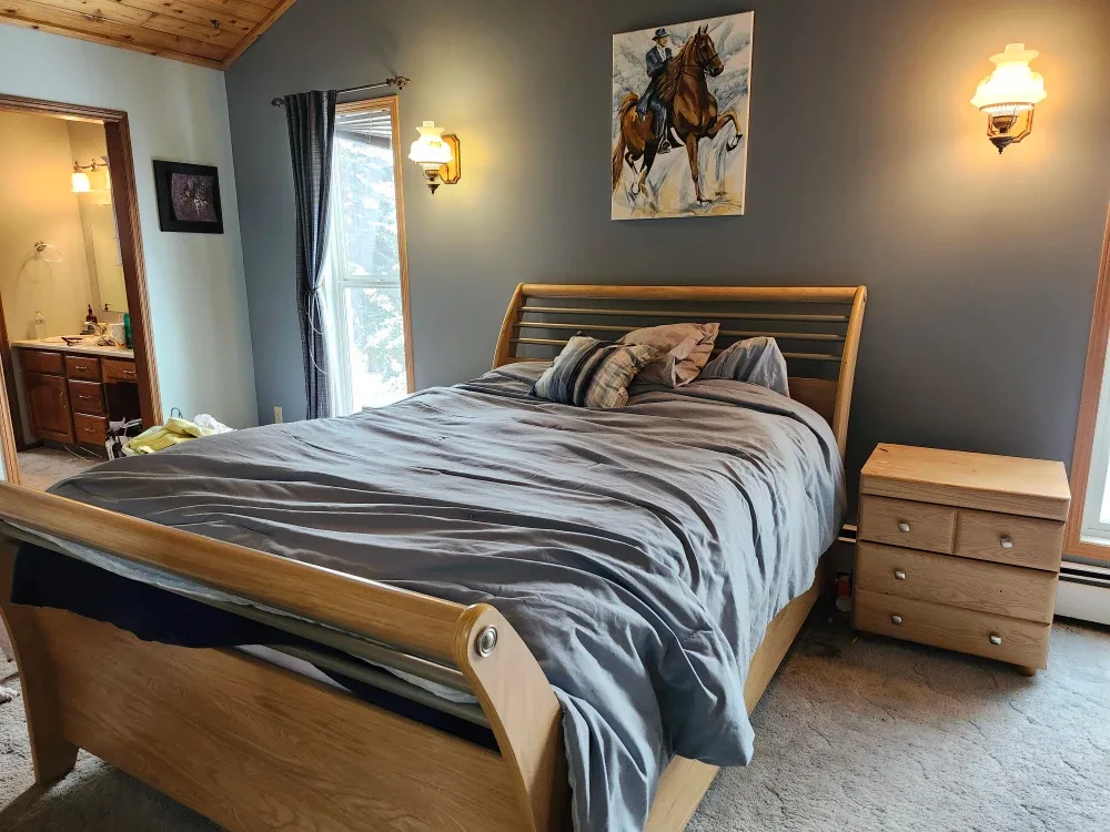 Wooden Bedroom Set - Bed, Dresser, Nightstands