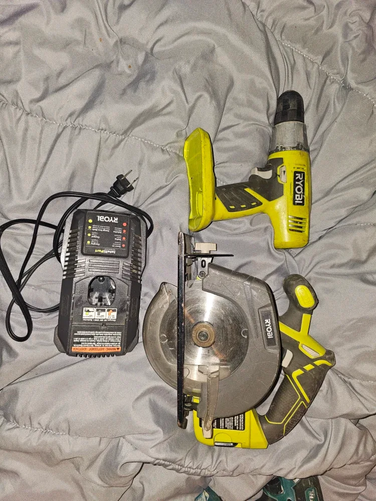 Ryobi Cordless Drill, Circular Saw & Charger thumbnail