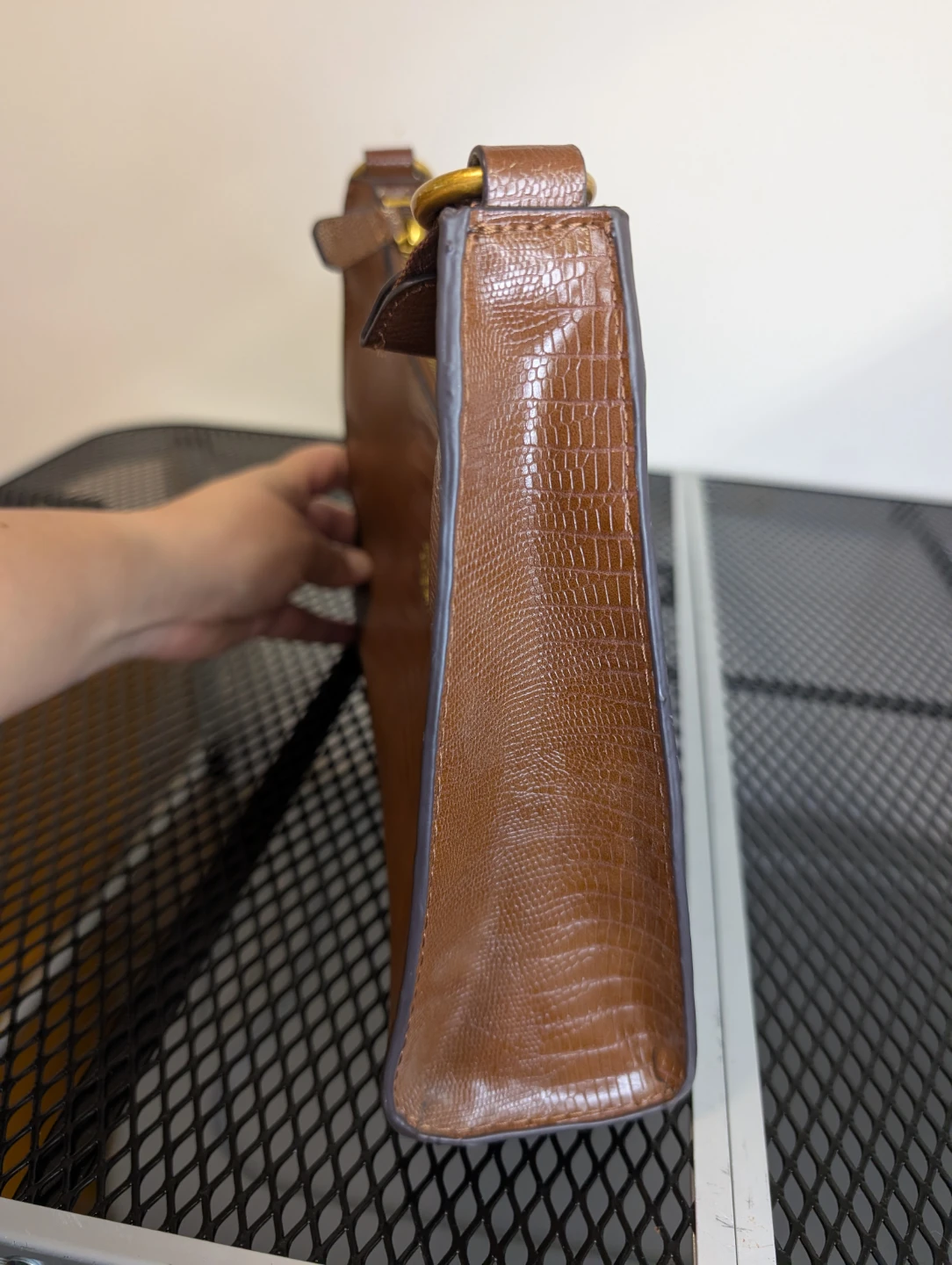 Guess Tullia Croc print hobo bag brown - photo 4