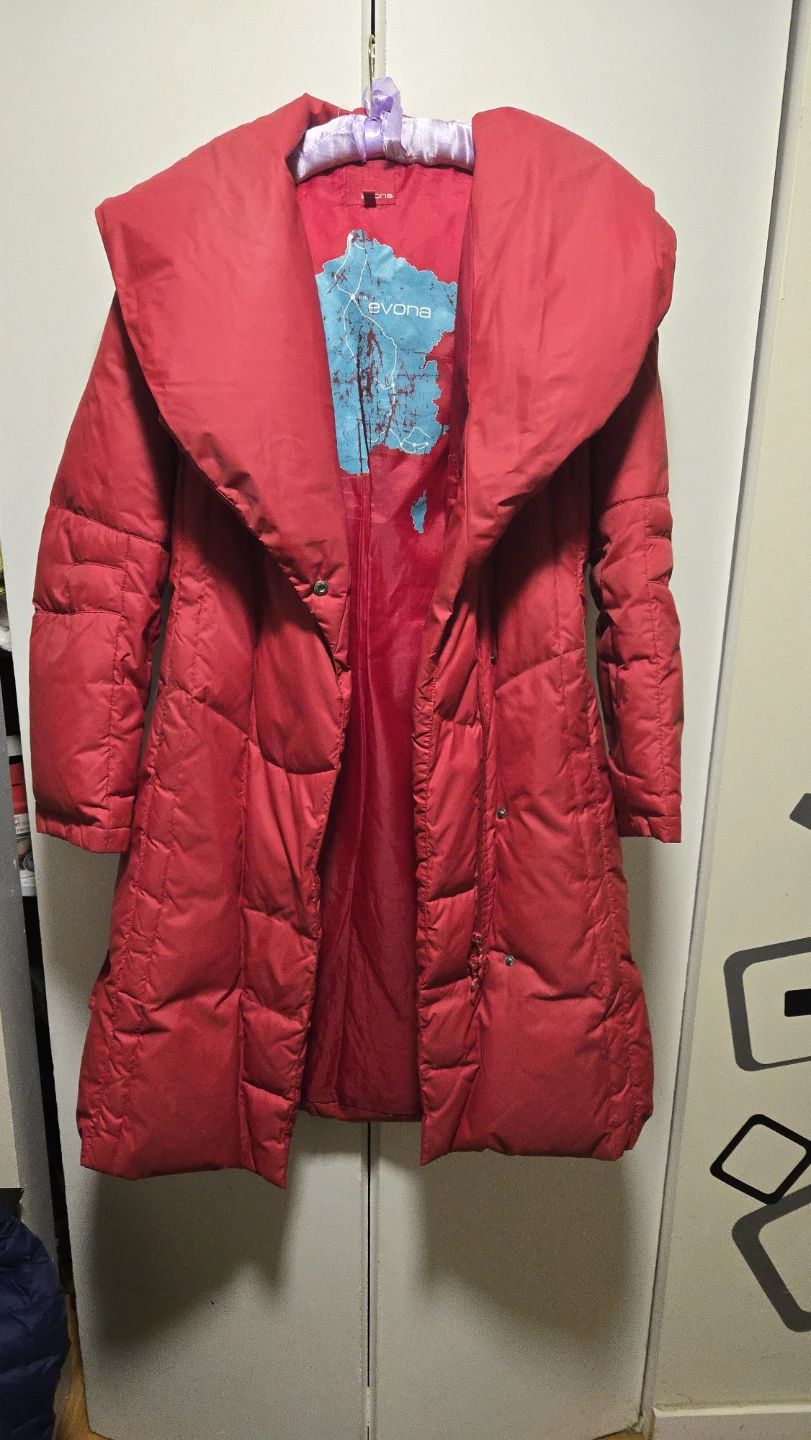 Evona Red Padded Down Coat - photo 3
