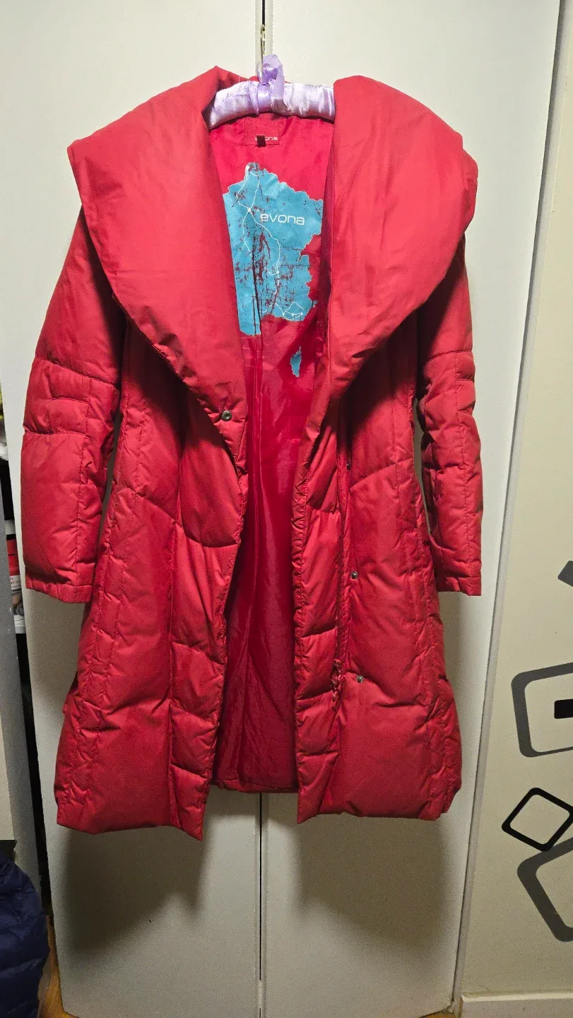 Evona Red Padded Down Coat image indicator(3)