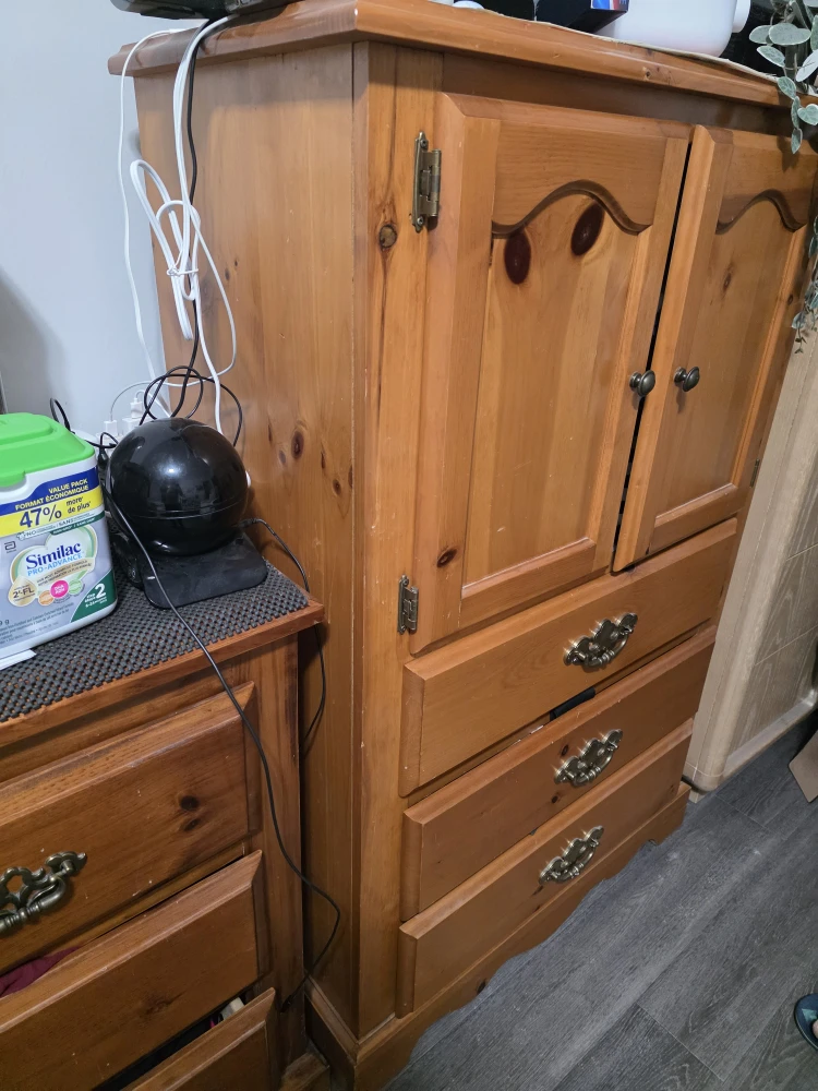Wooden Armoire with Drawers - photo 2