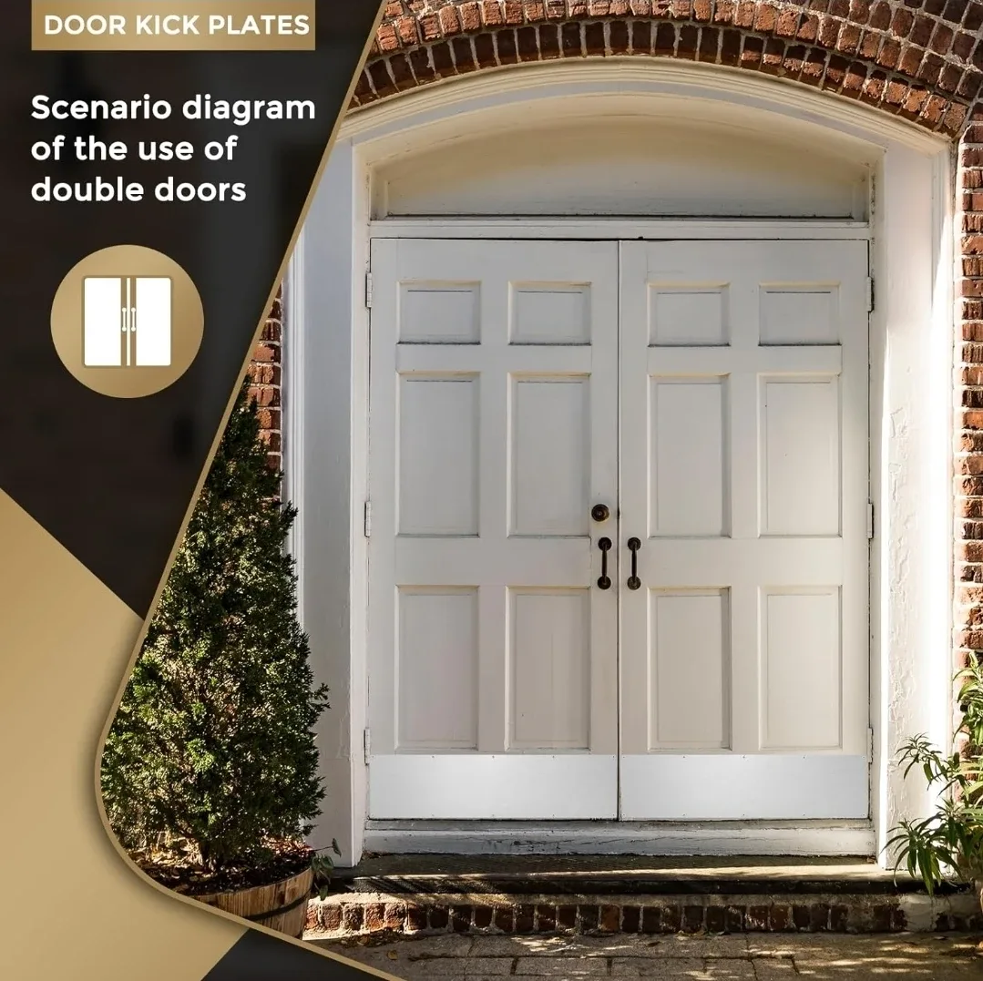 2pcs Door Kick Plate, 6 x 30 Inches, Silver image indicator(5)