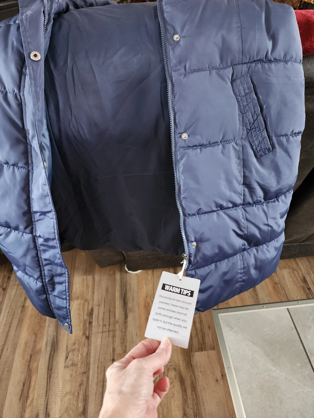 New Navy Blue Puffer Vest - Size medium - photo 3
