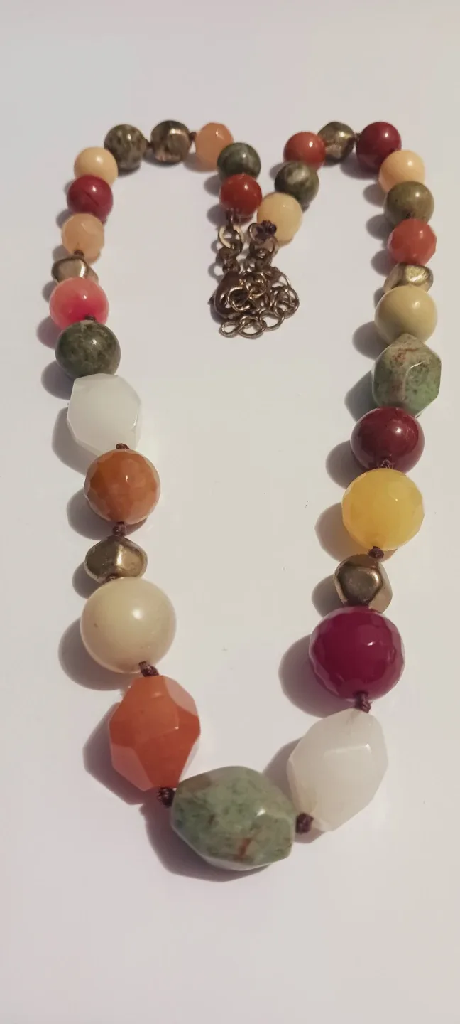 Multi Gemstones ( Carnelian, Jasper...) Necklace thumbnail