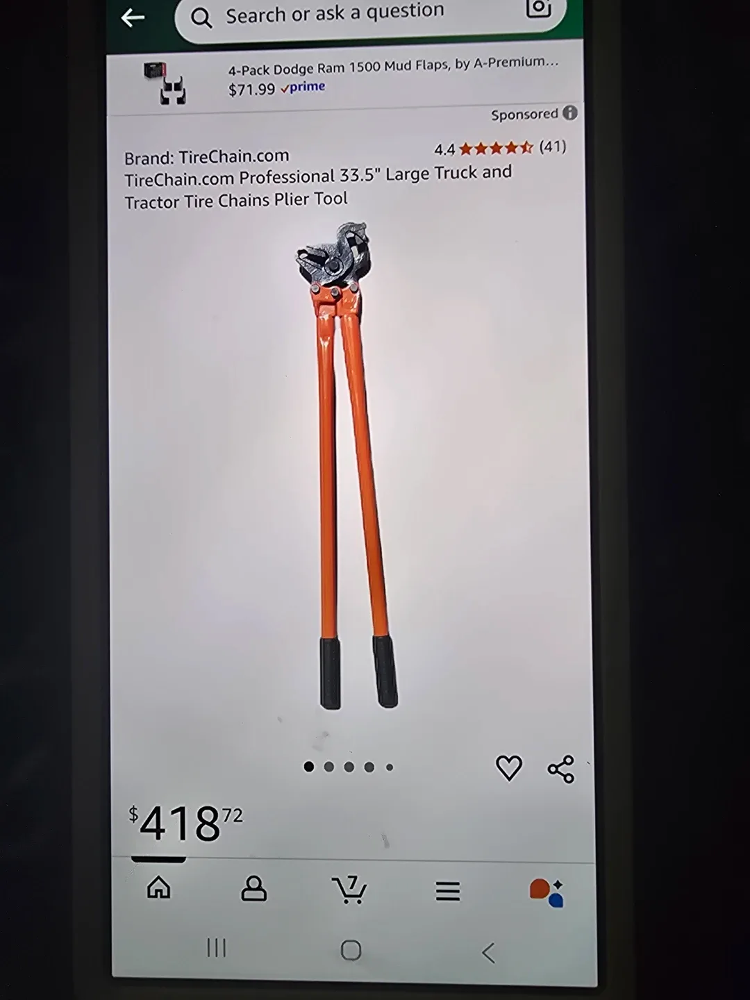 TireChain Professional 33.5" Large Truck Tire Chains Plier Tool image indicator(4)