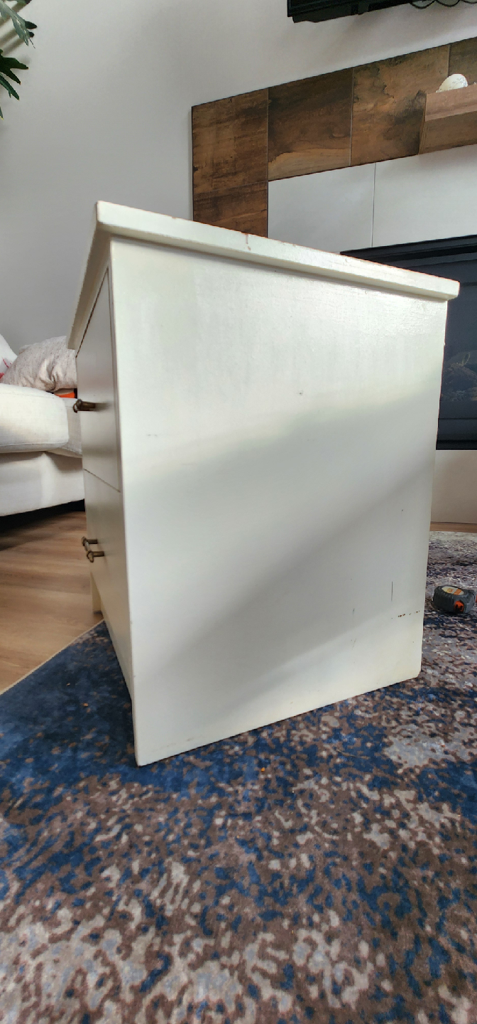 White 2-Drawer Bedside Table - photo 2