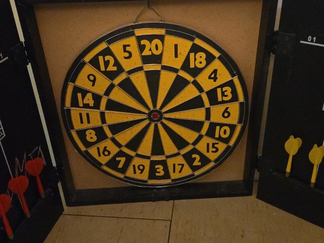 Churchill Pub Sports Dartboard Cabinet Set