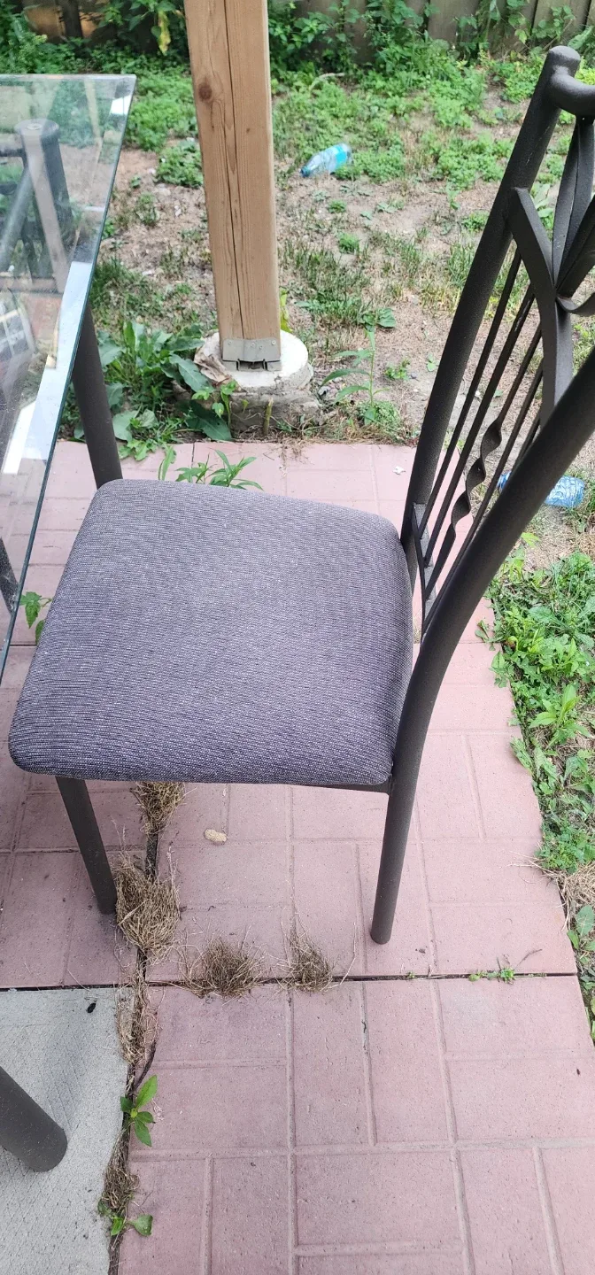 Modern 5-Piece Dining Set (Glass Top) image indicator(3)