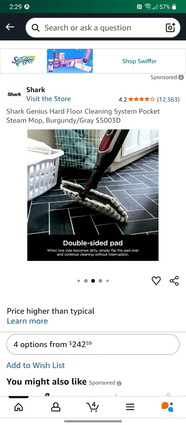 Shark Steam Mop image indicator(9)