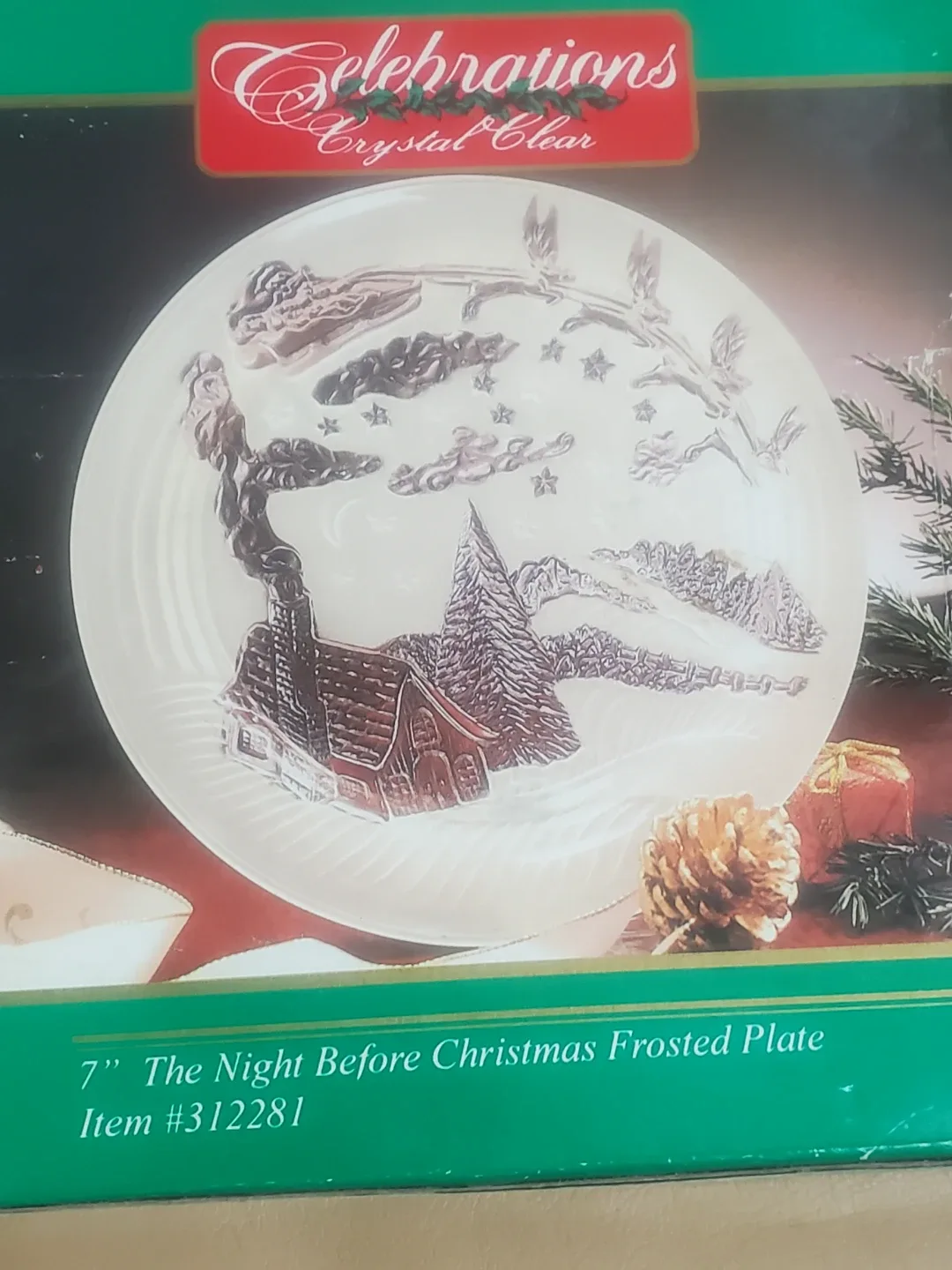 Celebrations Crystal Clear 'The Night Before Christmas' Plate thumbnail