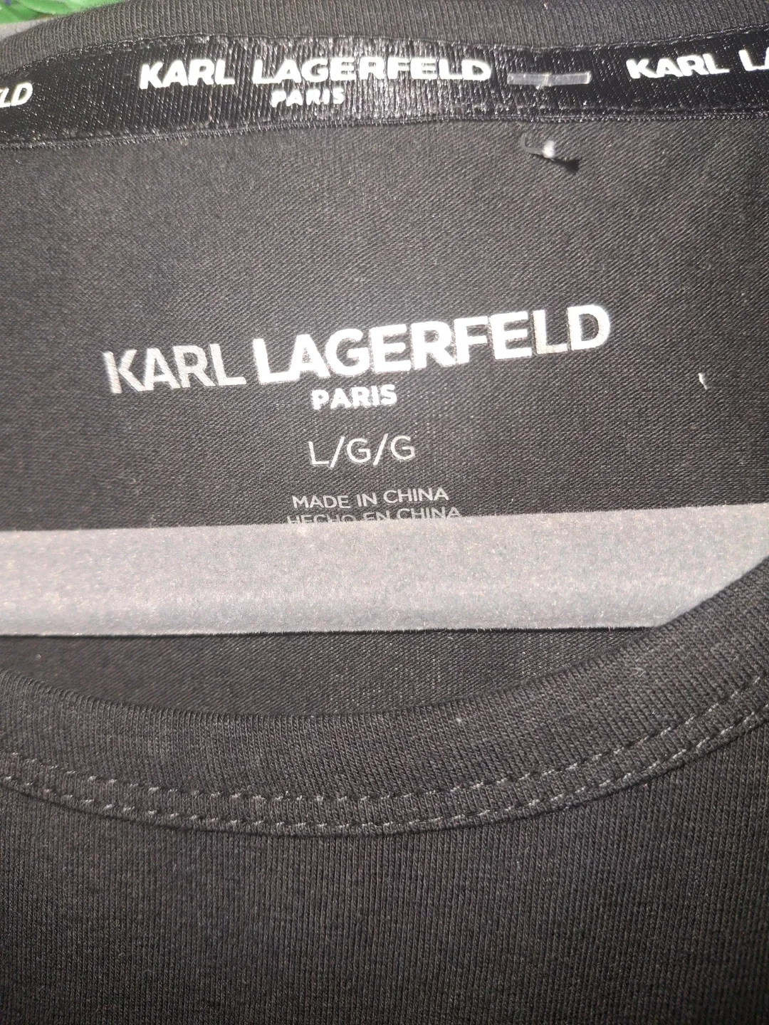 Karl Lagerfeld Paris Black T-Shirt - Size L image indicator(3)