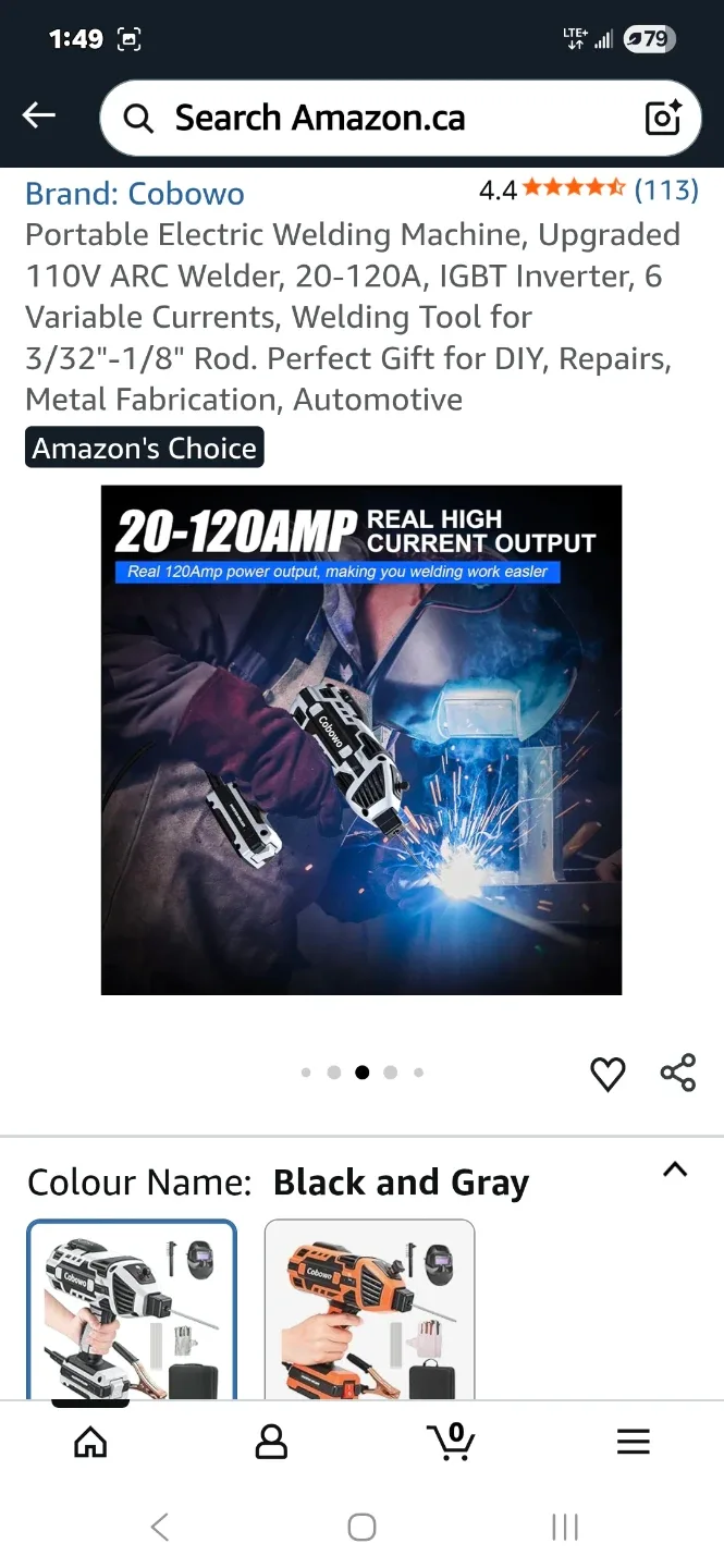 Portable Electric Welding Machine,120A image indicator(4)