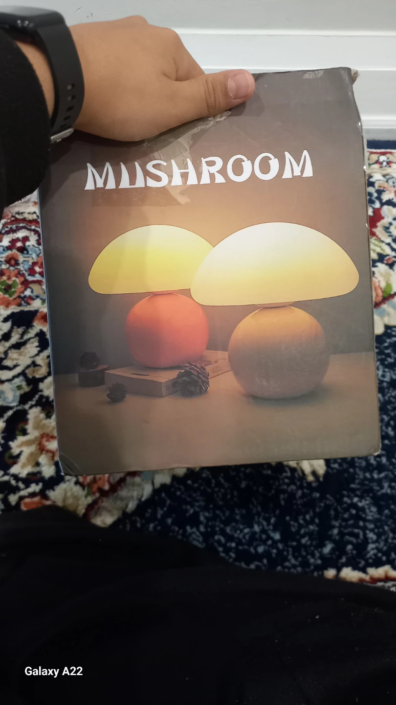Mushroom Table Lamp, Energy Saving Bulb Included - photo 3