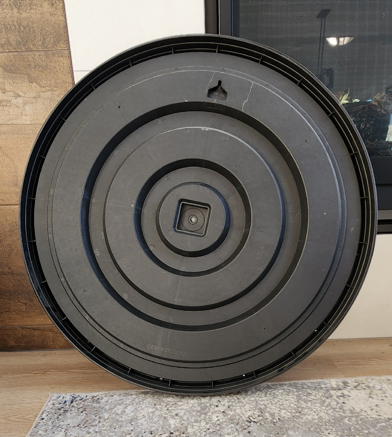 Round Wall Mirror - Black Frame - photo 2