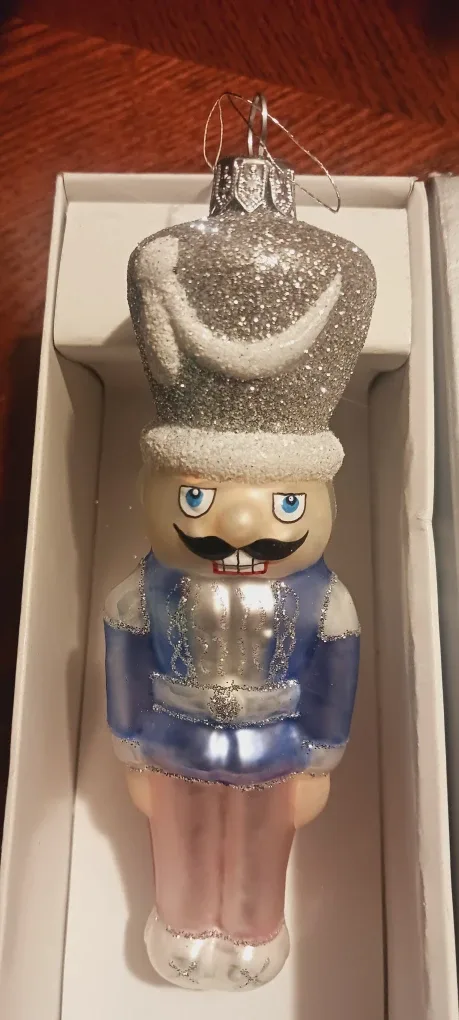 New!! NIB Nutcracker Christmas 🎄 Glass Ornament image indicator(2)