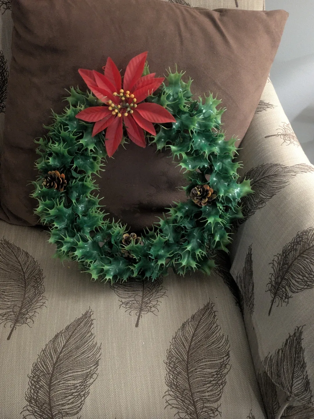 Christmas Wreath with Poinsettia
