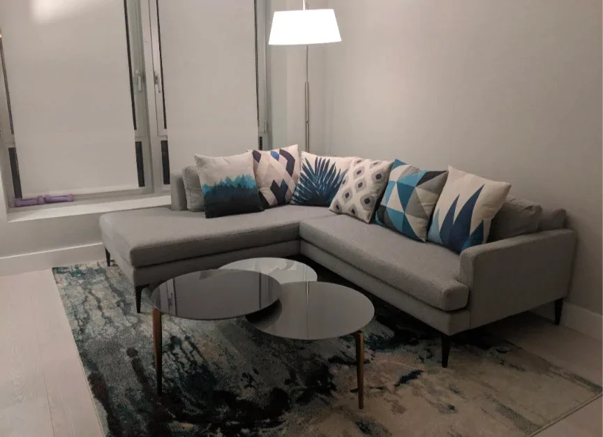 West Elm Modern Round Glass Coffee Table image indicator(2)