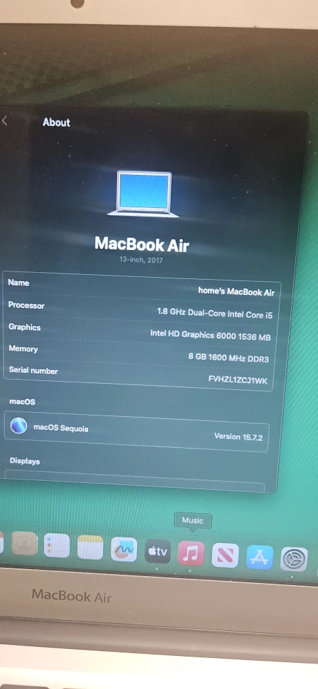 Macbook air 2017