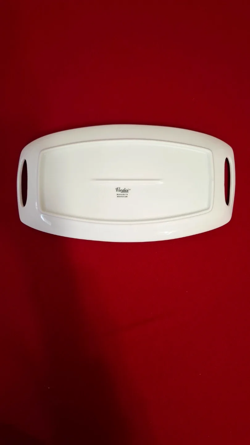 Verdici Design White Ceramic Serving Tray - 6x11" image indicator(4)