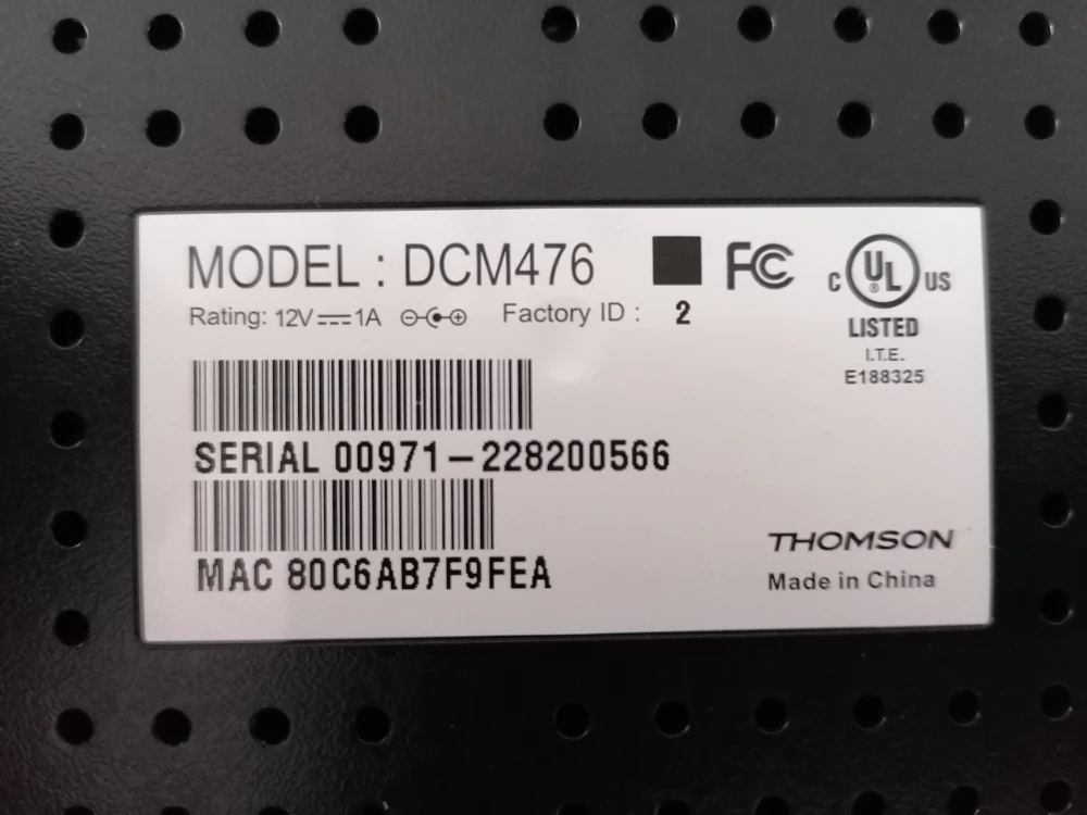 Thomson DCM476 Cable Modem - photo 3