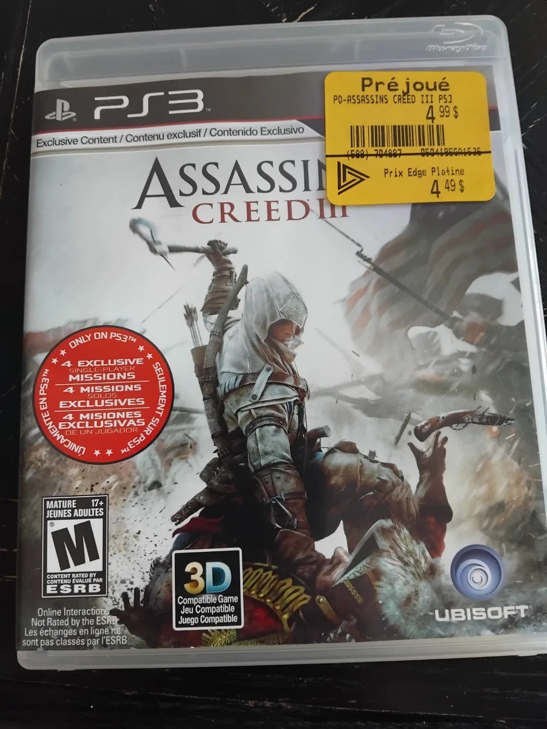 Assassin's Creed III for PS3 thumbnail