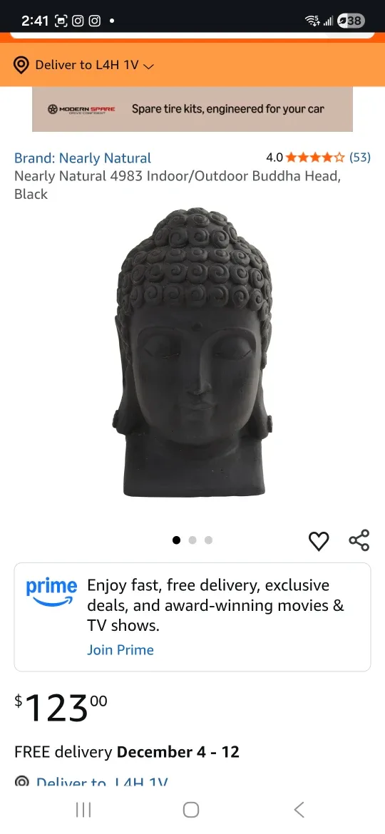 Buddha Head Statue - Grey image indicator(6)