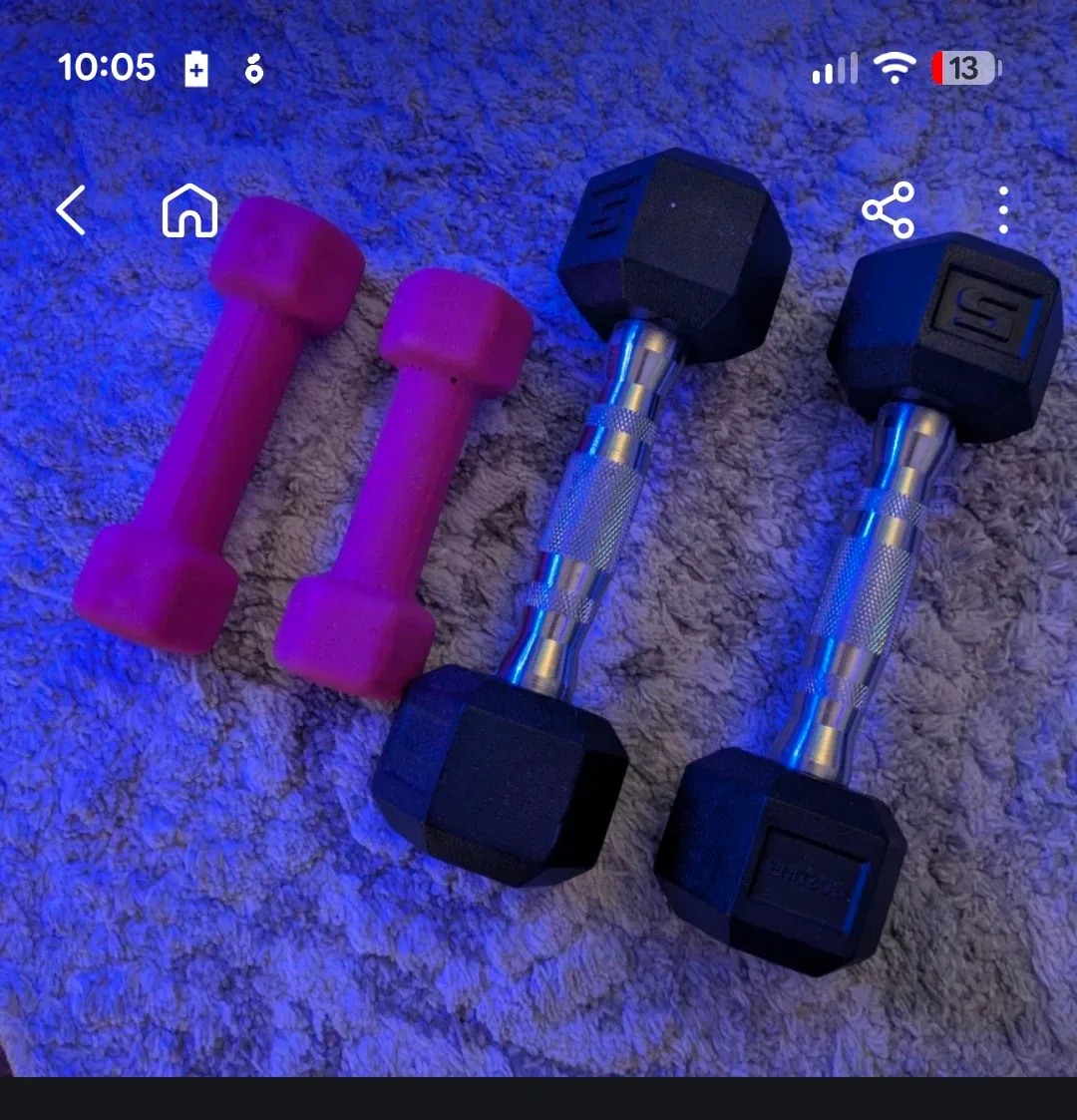 Dumbbell Set - Pink & Black